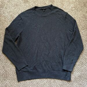 Men’s Banana Republic Stone Dark Blue-Gray Textured Sweater Crewneck Longsleeve